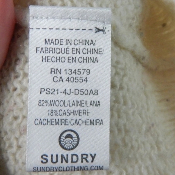 Sundry Open Knit Wool Cashmere Sweater - Picture 4 of 5